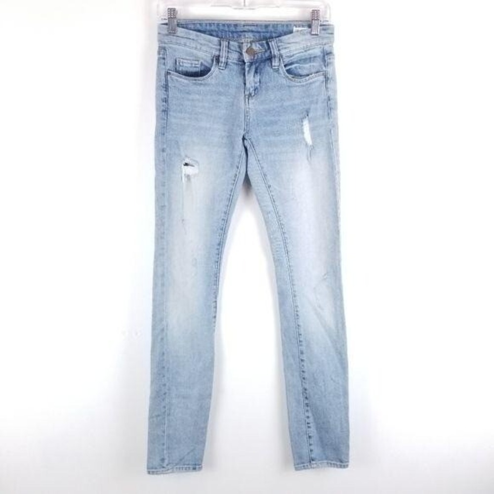 BlankNYC 24 Skinny Classique Light wash denim jean lowrise distressed Casual - Picture 1 of 10